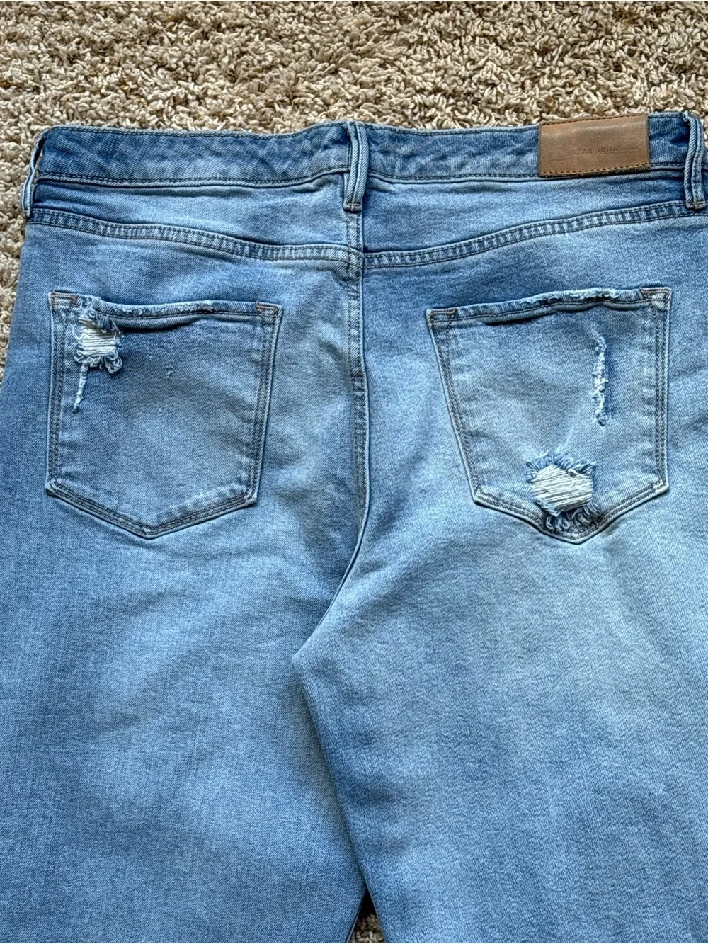 Dear John Jeans Frankie Super High Rise Straight Sz 27 Tide Pool